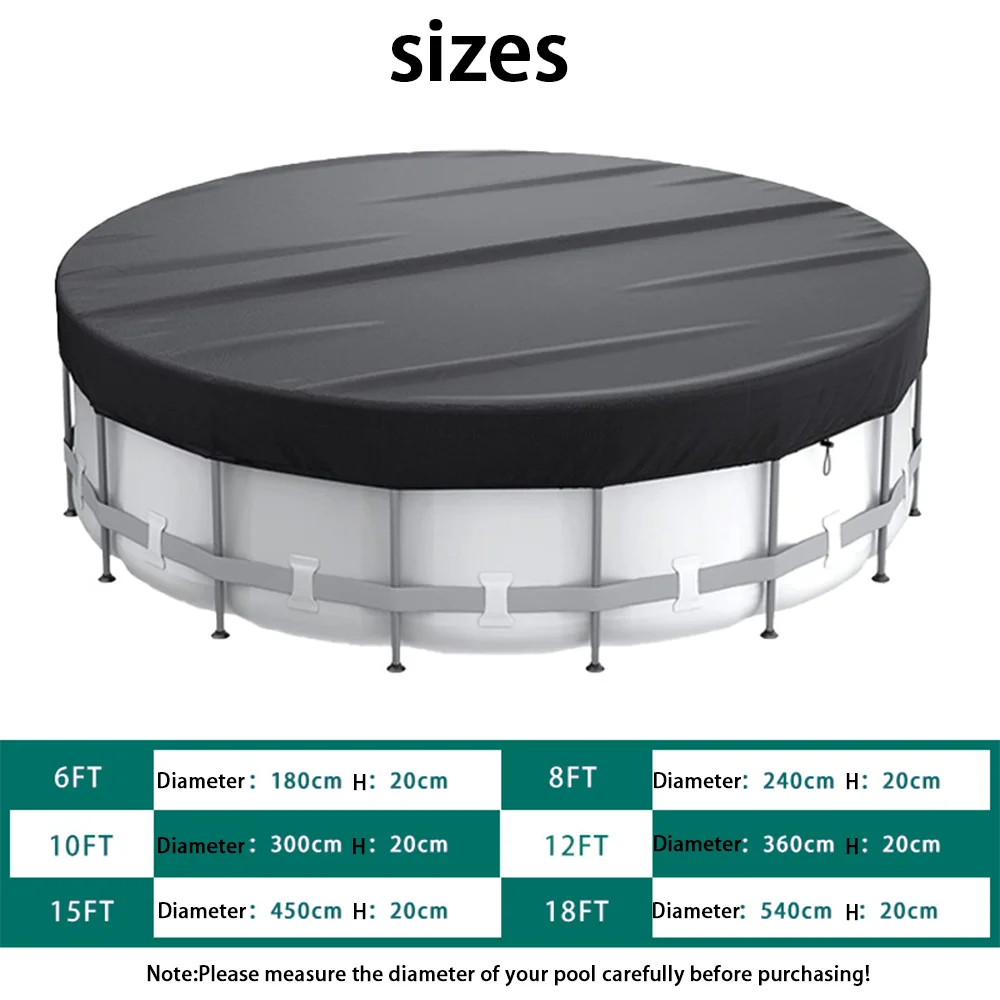 1 Piece Waterproof Foldable Round Pool Cover, Waterproof, Dustproof, Insect Resistant, For Inground Pool Protector Dust Cover