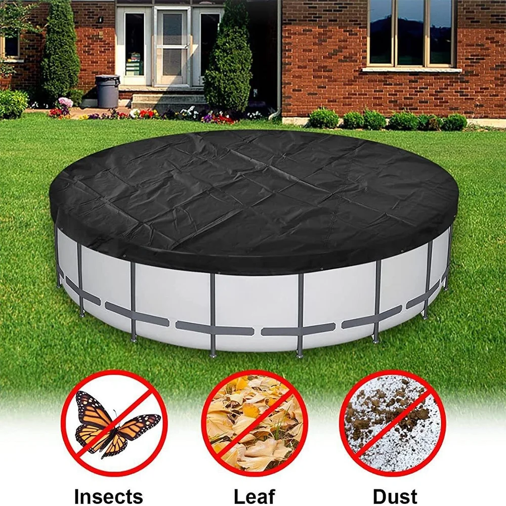 1 Piece Waterproof Foldable Round Pool Cover, Waterproof, Dustproof, Insect Resistant, For Inground Pool Protector Dust Cover