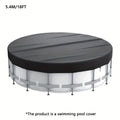 1 Piece Waterproof Foldable Round Pool Cover, Waterproof, Dustproof, Insect Resistant, For Inground Pool Protector Dust Cover