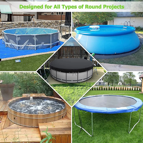 1 Piece Waterproof Foldable Round Pool Cover, Waterproof, Dustproof, Insect Resistant, For Inground Pool Protector Dust Cover