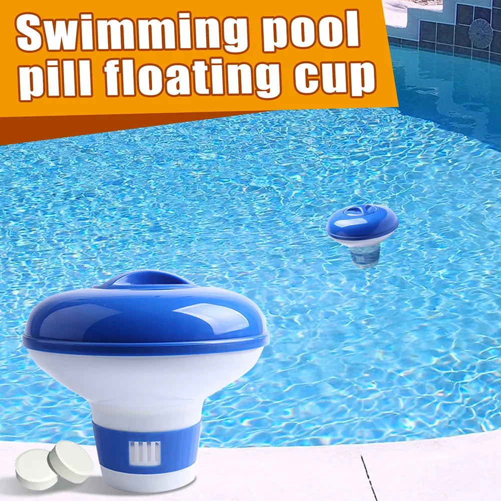 Swimming Pool Floating Chlorine Dispenser Disinfection Automatic Applicator Pump Pill Disinfecting Box Spa Swimming Pool Accesso