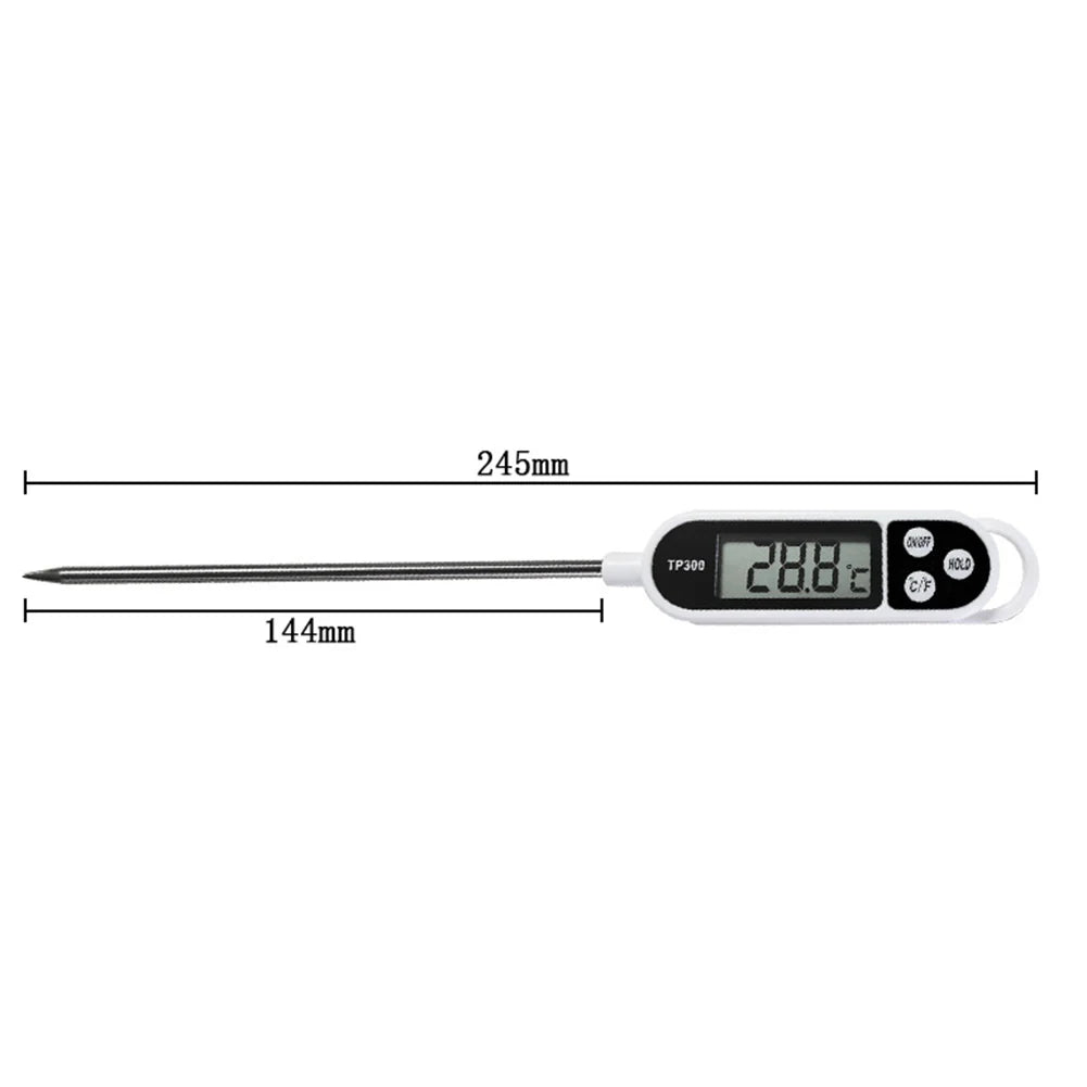 TP300 Kitchen Thermometer Instant Read Electronic Food Probe LCD Display Digital Temperature Measuring Tool for Home Kitchen Use